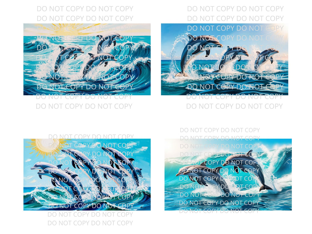 Dolphin Digital Art in PDF SVG PNG File Formats