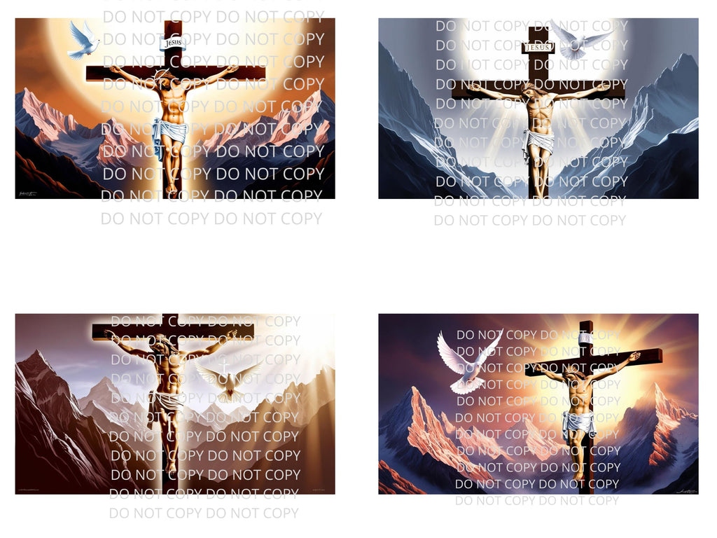 Jesus On Cross Digital Art in PDF SVG PNG File Formats