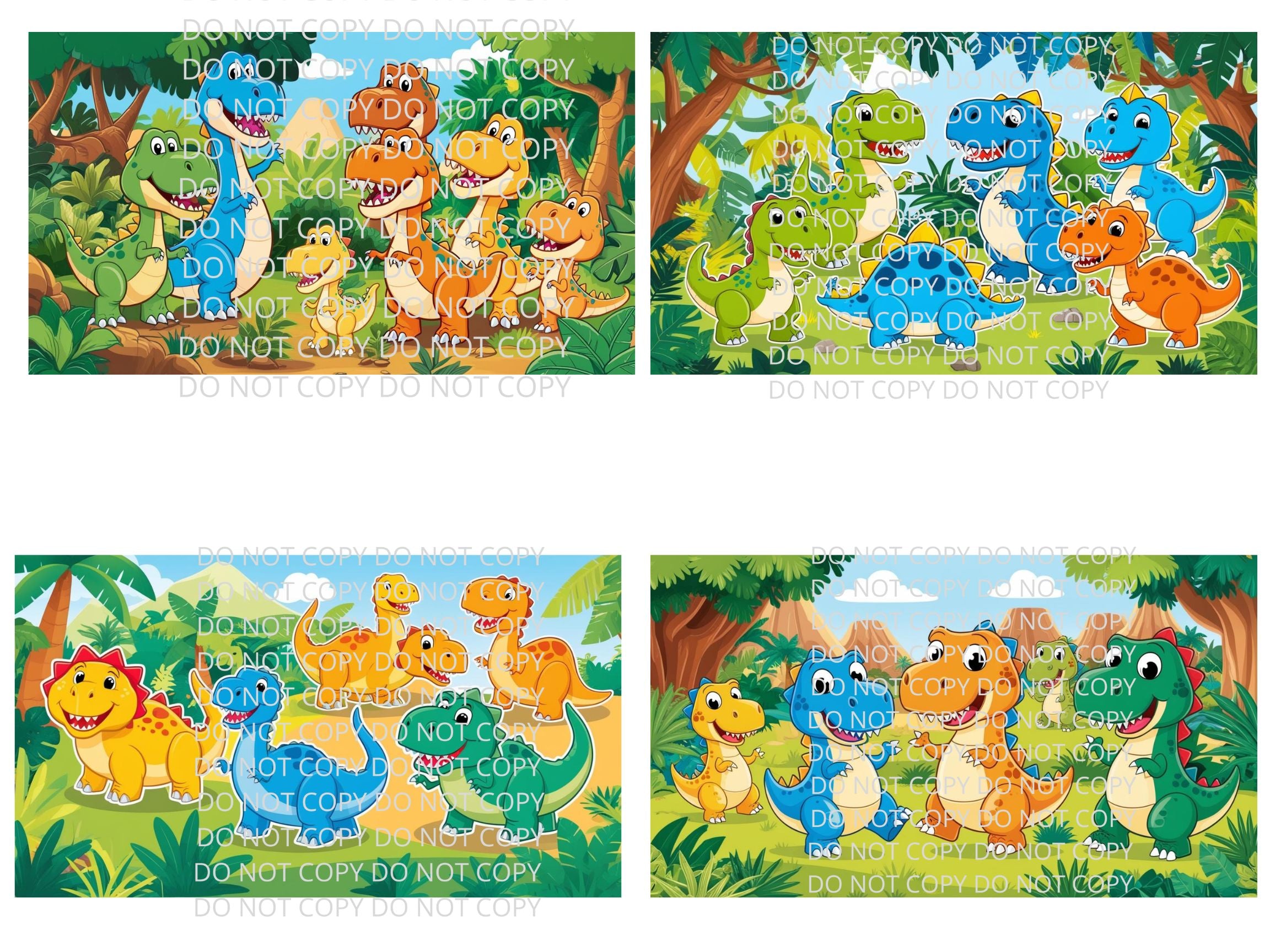 Dino's for Kids Digital Art in PDF SVG PNG File Formats