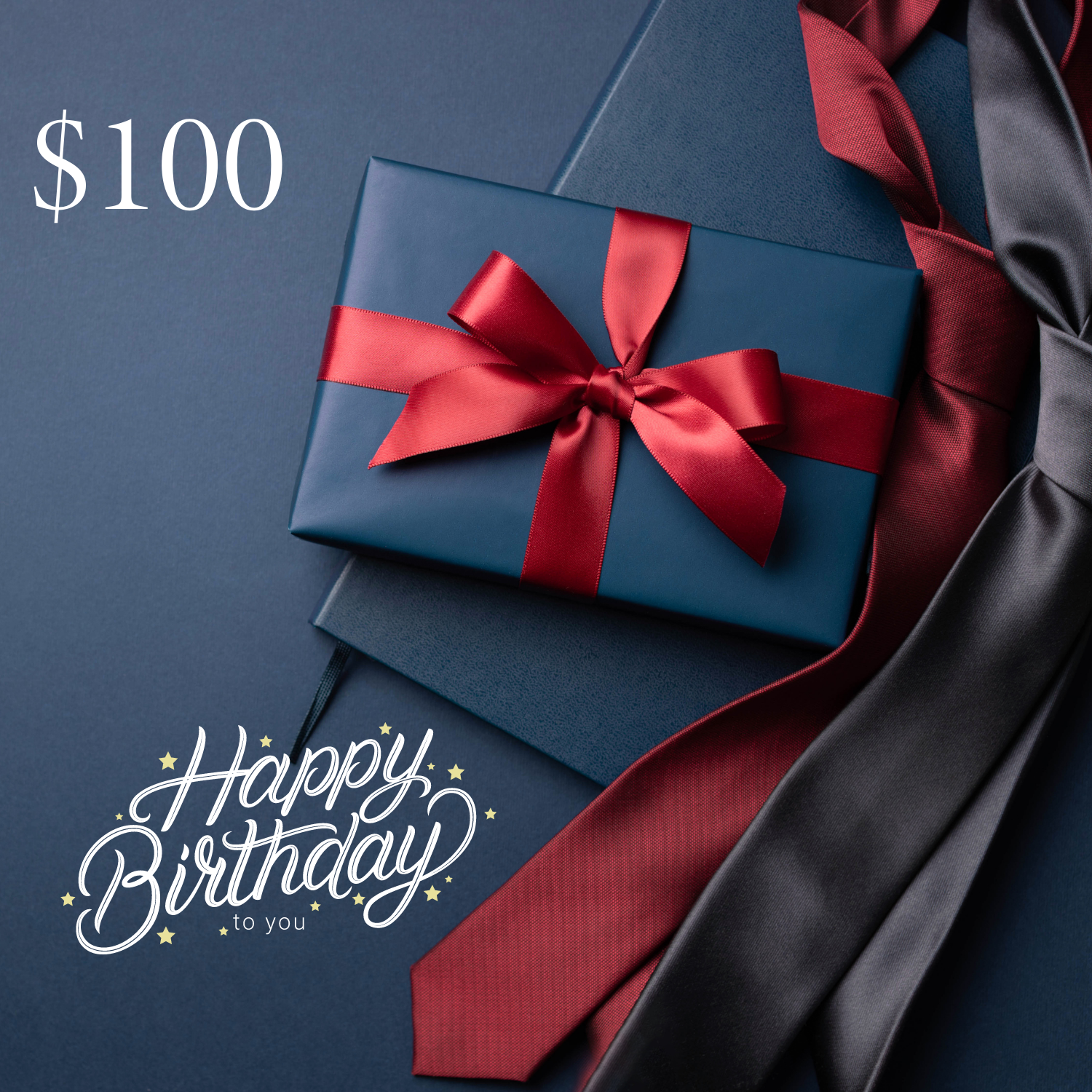 Black and Red Themed Birthday Gift Card for Him  *