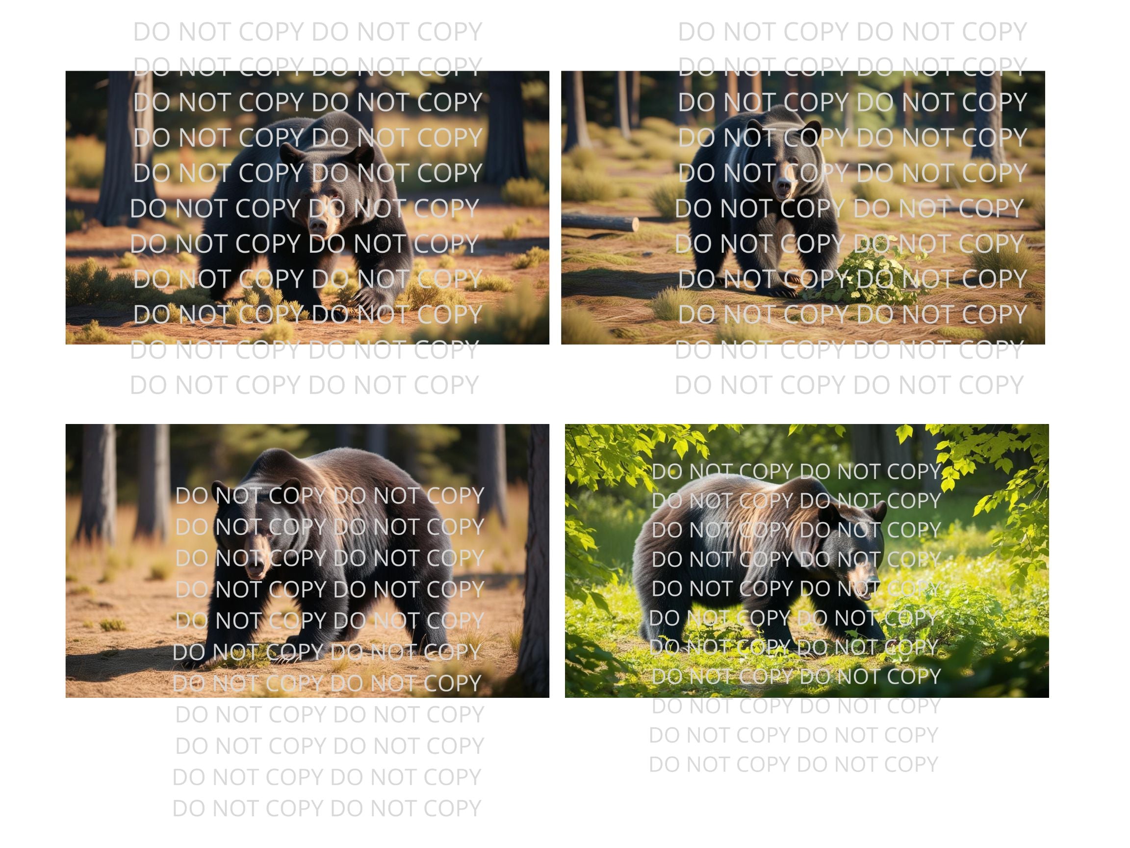Black Bear in Woods Digital Art in PDF SVG PNG File Formats