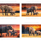 Elephant and Calf Digital Art in PDF SVG PNG File Formats