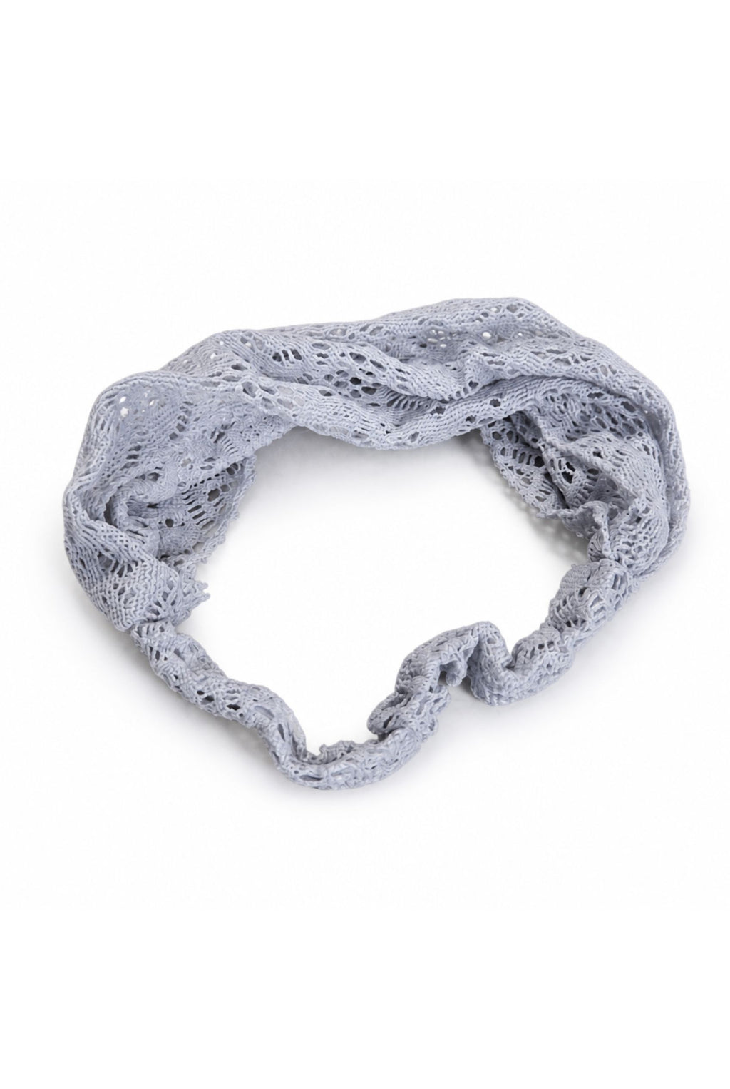 Women's Gray Wide Lace Headband – Bandana Style Hair Wrap