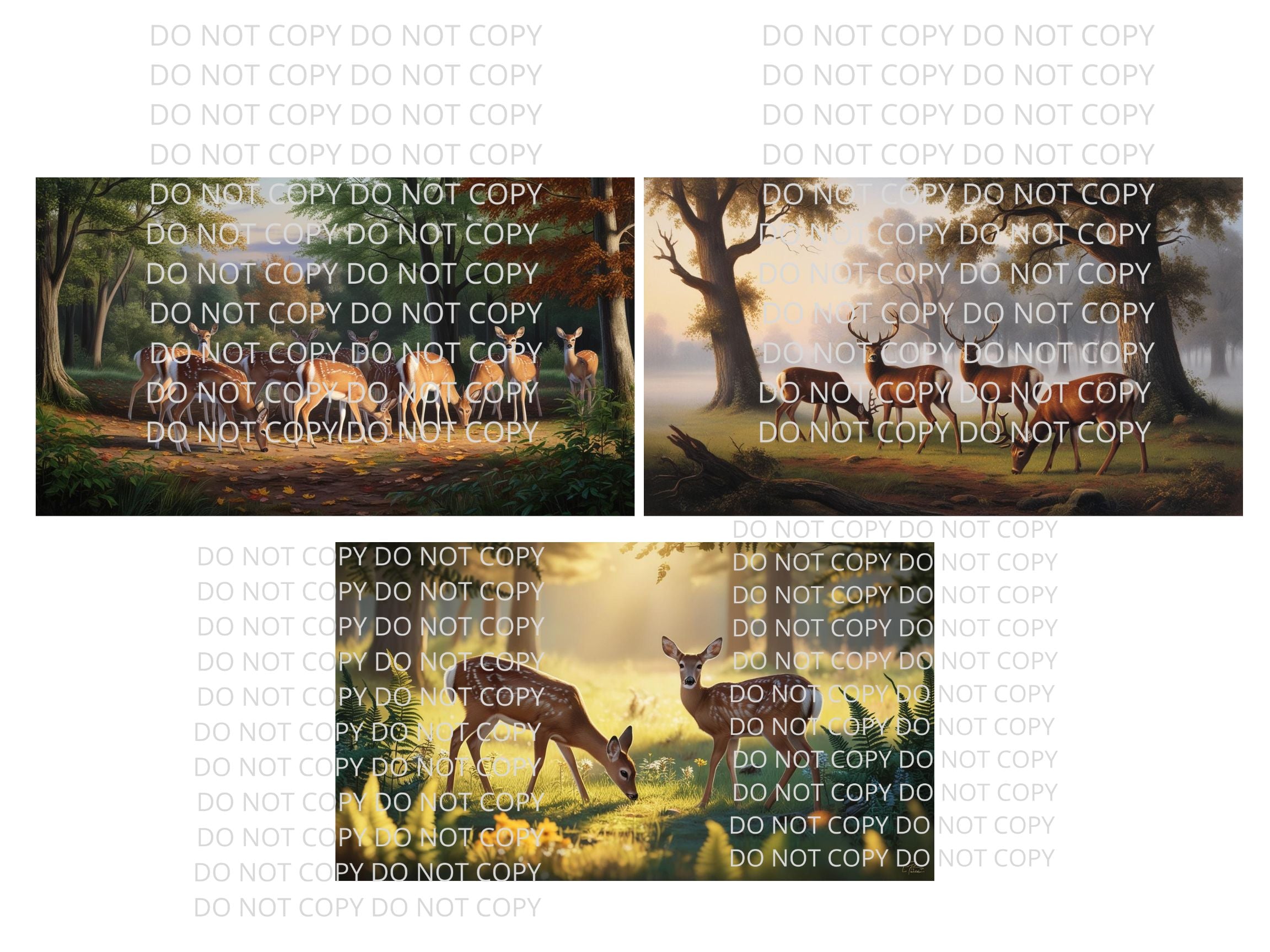 Deer in Woods Digital Art in PDF SVG PNG File Formats