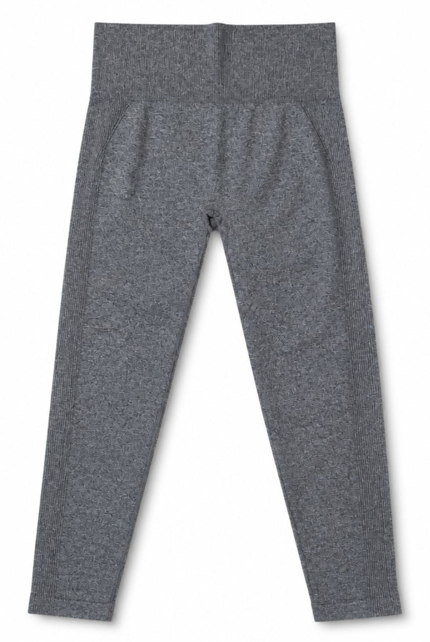 Women's Gray Butt Scrunch Leggings – Full Length Body Contouring Yoga Pants