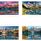 Mountain and Lake View Digital Art in SVG PNG File Formats