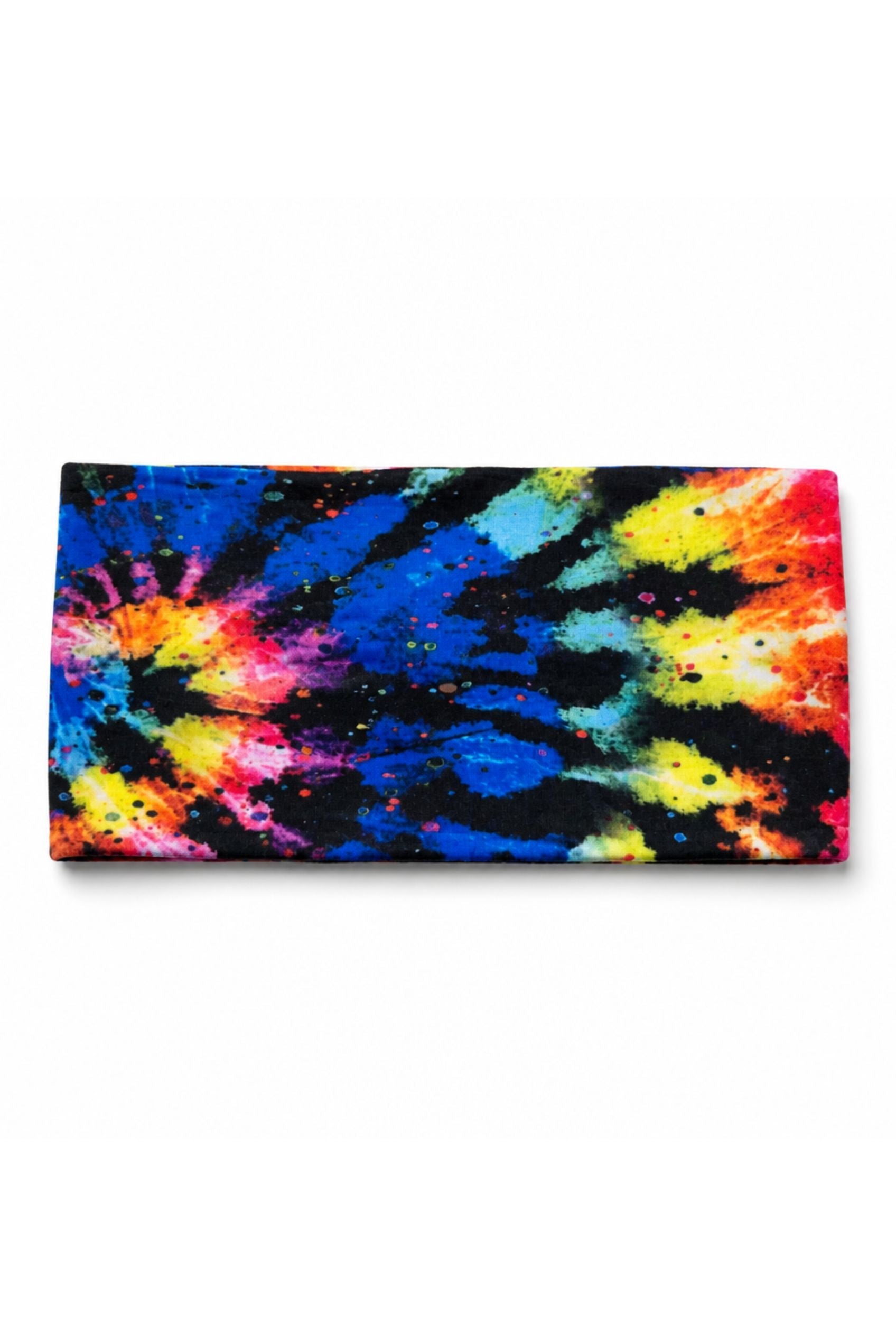 Rainbow Tie-Dye Button Headband – Soft Women's Hair Accessory
