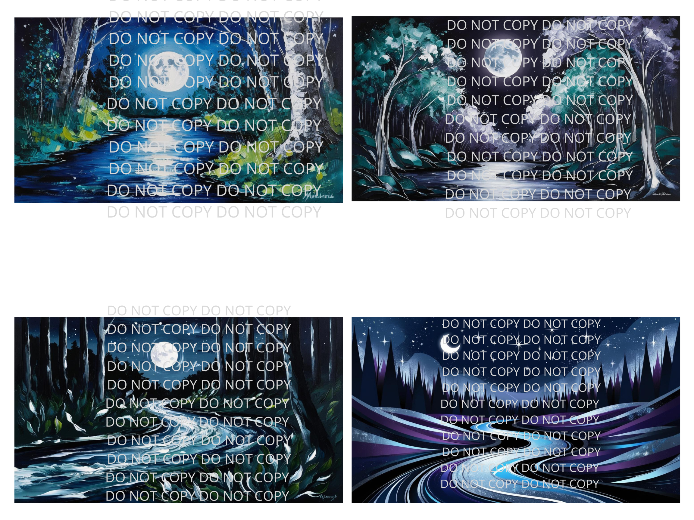 Abstract Night w Stream Digital Art in SVG PNG File Formats