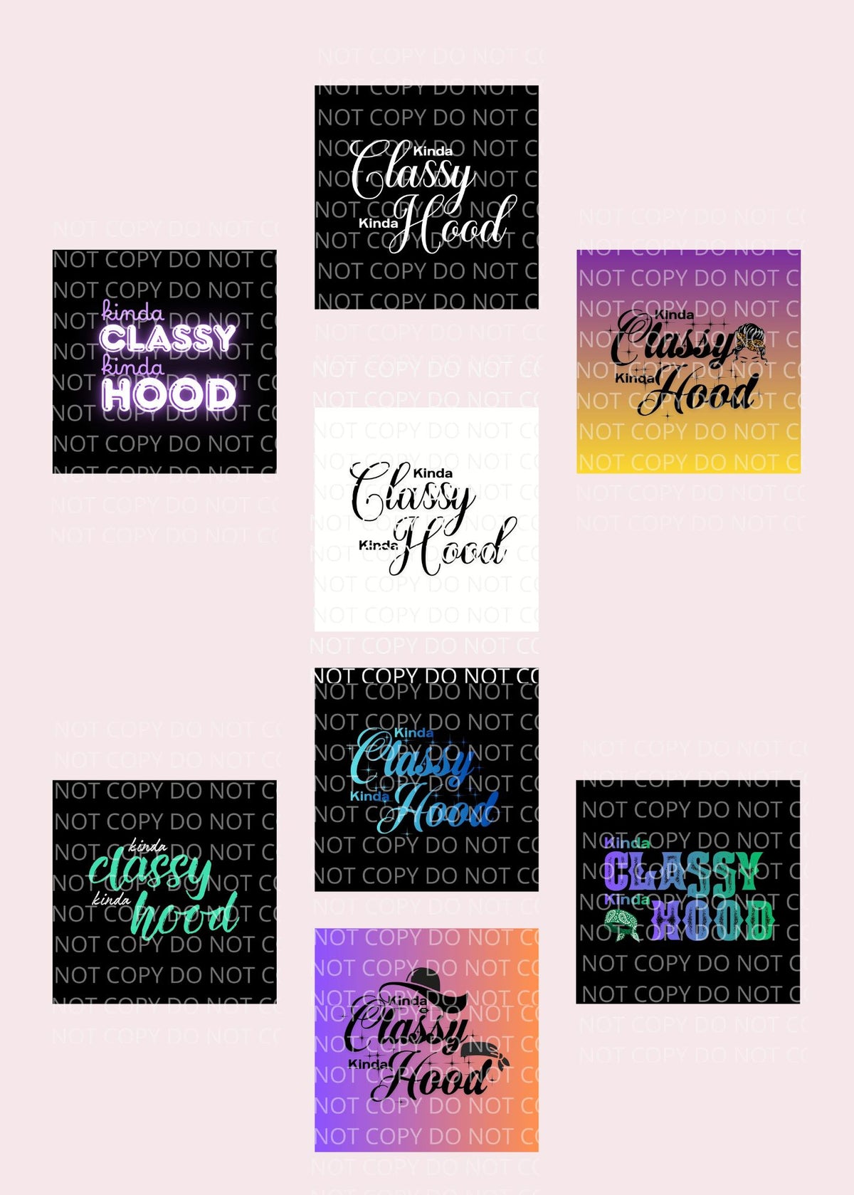 Kinda Classy Kinda Hood Multi-Style Round Sticker Digital Bundle | 31 Designs, 5 File Formats