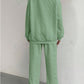 Texture Round Neck Long Sleeve Top and Pants Set