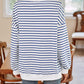 Lovelet Striped Round Neck Long Sleeve Sweatshirt