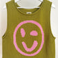 Smiley Round Neck Sweater Vest