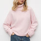 Basic Bae Turtleneck Dropped Shoulder Long Sleeve Sweater