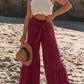 Tied Ruched Wide Leg Pants