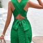 Crisscross Tied V-Neck Romper