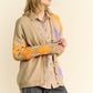 Davi & Dani Argyle V-Neck Dropped Shoulder Cardigan