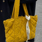 Quilted Nylon Large Tote Bag