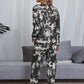 Full Size Tie-Dye Round Neck Top and Pants Lounge Set