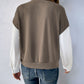 Perfee Round Neck Striped Sleeve Sweatshirt