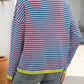 Mandy Striped Round Neck Long Sleeve Sweater