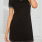 Contrast Trim Short Sleeve Lounge Dress