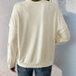 Perfee Cutout Round Neck Long Sleeve Sweatshirt