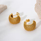 Mesh Half Hoop Earrings