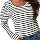 Full Size Striped Round Neck Long Sleeve T-Shirt