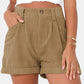 Full Size High Waist Shorts with Pockets