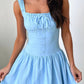 Decorative Button Square Neck Cami Dress