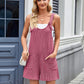 Lovelet Knotted Wide Strap Scoop Neck Overalls