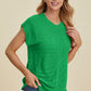 Double Take Full Size Cable-Knit Round Neck Cap Sleeve Sweater