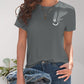 Smile Graphic Round Neck Short Sleeve T-Shirt