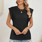 Full Size Eyelet Round Neck Tank