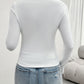 Devine Lace Detail Scoop Neck Long Sleeve T-Shirt
