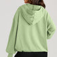 Pocketed Half Zip Long Sleeve Hoodie