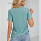 Ruched Hem Detail Crewneck T-Shirt