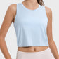 Drawstring Cutout Round Neck Active Tank