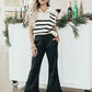 Striped Half Zip Sweater Vest