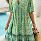 BeyondCute Printed V-Neck Half Sleeve Mini Dress