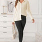 Textured Collared Neck Long Sleeve Shirt