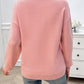 Devine Lace Detail Notched Long Sleeve Sweater