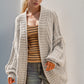 Double Take Full Size Open Front Long Sleeve Cardigan