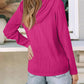 Textured Long Sleeve Hoodie