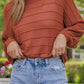 Round Neck Long Sleeve Knit Top