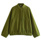Full Size Snap Down Drop Shoulder Jacket