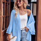 Eyelet Bell Sleeve Cardigan
