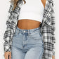 Full Size Plaid Collared Neck Long Sleeve Shirt