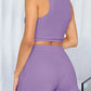 Full Size Round Neck Top and Drawstring Shorts Set