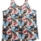 Printed Scoop Neck Wide Strap Tank